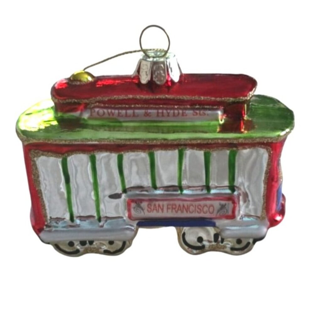 New Kurt S. Adler glass San Francisco Christmas Ornament